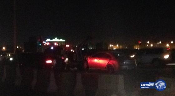 حادث تصادم وإنقلاب يسفر عن إصابتين بتبوك‎