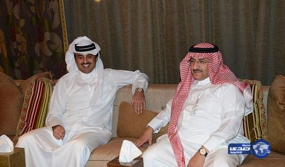 ولي العهد يلتقي أمير دولة قطر