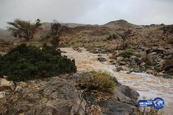 أمطار على منطقة الباحة