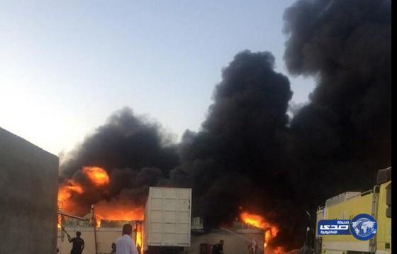 حريق في مصنع البلاستيك بالمدينة