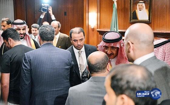 ولي العهد وولي ولي العهد يستقبلان المواطنين والمبتعثين في أمريكا