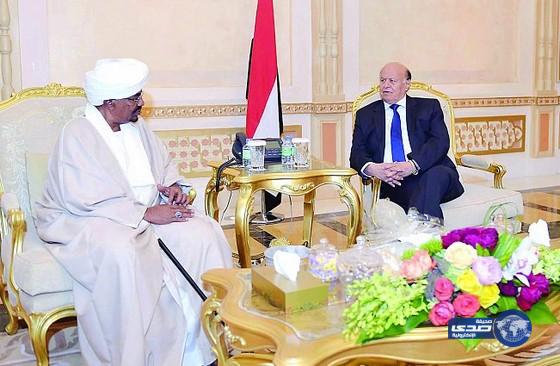 هادي بحث مع البشير تطورات الأوضاع على الساحة اليمنية