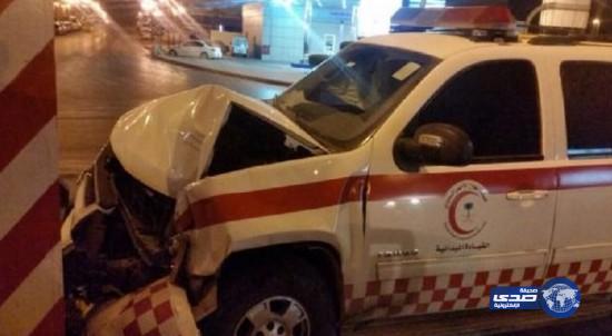 أزمة قلبية تعرض قائد سيارة إسعاف لحادث مروري وتدخله العناية المركزة
