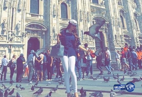 الفنانة العراقية مريم حسين في رحلة سياحية بإيطاليا