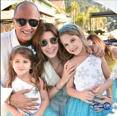 نانسي عجرم تحتفل بعيد ميلاد ابنتيها مع زوجها فادي