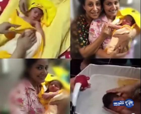 بالفيديو.. الفنانة شهد تحمم مولودتها للمرة الأولى