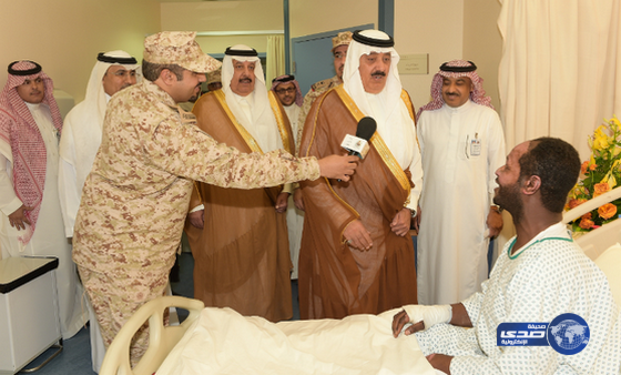سمو وزير الحرس الوطني يزور مصابي الحد الجنوبي بمدينة الملك عبدالعزيز الطبية