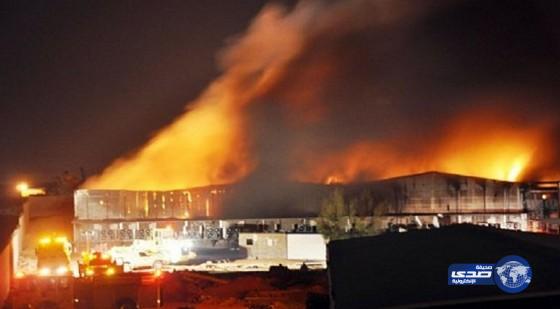 حريق في مستودع للمواد الغذائية ببريدة