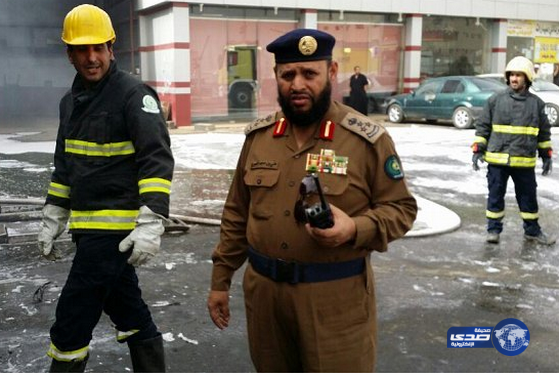 مدني نجران يخمد حريق في مركز خدمات للسيارات
