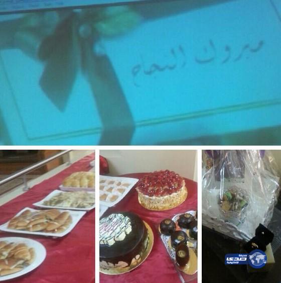 وزارة الشؤون تحتفي بنزيلة دار الرعاية الإجتماعية للمسنات بالرياض المتفوقة دراسياً