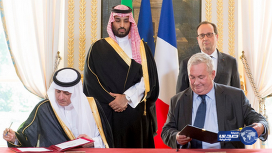 الرئيس الفرنسي وسمو ولي ولي العهد يشهدان مراسم توقيع عدد من الاتفاقيات بين المملكة وفرنسا