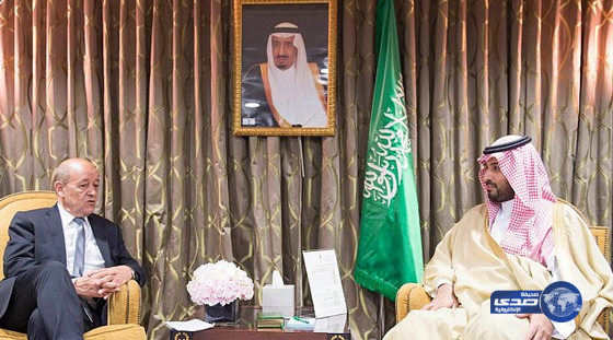 ولي ولي العهد يجتمع مع وزير الدفاع الفرنسي