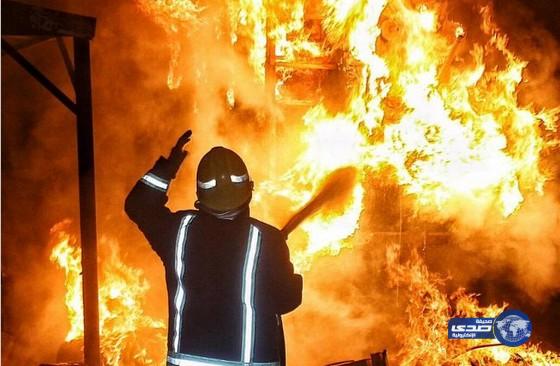 إخماد حريق اندلع بمقطورة تبريد في حائل