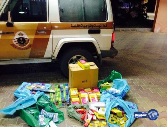 شرطة القصيم ضبطت كميات كبيرة من المفرقعات والألعاب النارية