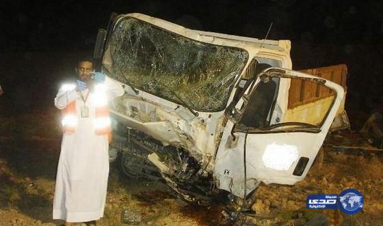 وفاة تسعة عمال في حادث انقلاب «دينا» بالمجمعة