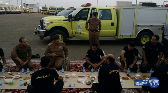 مدير الدفاع المدني يتفقد المراكز المشاركة في الحد الجنوبي