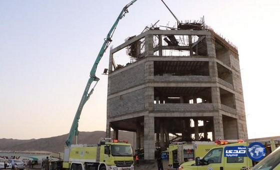 مدني مكة: ست إصابات إثر انهيار سقف لقبة بناية تحت الإنشاء