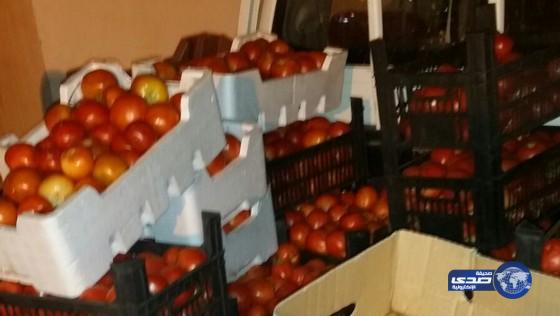 بلدية القوز تصادر اكثر من ربع طن من الطماطم الفاسد