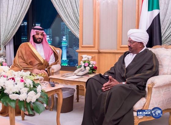 سمو ولي ولي العهد يلتقي الرئيس السوداني