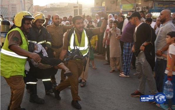 إخلاء 200 وإصابة 18 شخص إثر حريق بفندق بحي المسفله في مكة