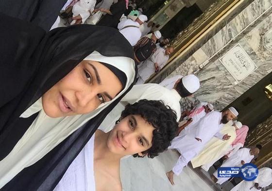 أحلام تؤدي العمره برفقة نجلها فهد