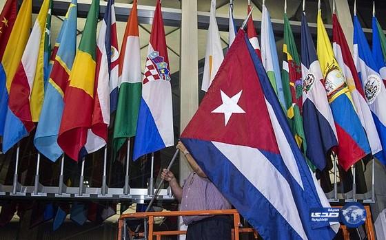 رفع العلم الكوبي في وزارة الخارجية الأميركية