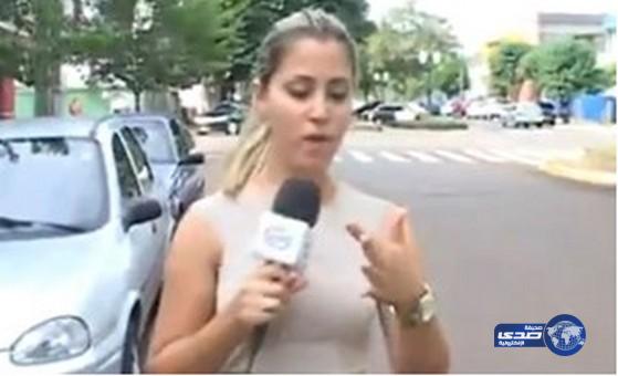 بالفيديو.. النحل يهاجم مذيعة برازيلية مباشرة على الهواء