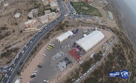 تصوير جوي لفعاليات مهرجان العسل في الباحة