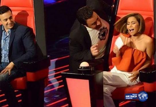 عاصي الحلاني يرعب شيرين فى كواليس “The Voice”