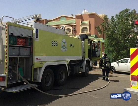 إنقاذ امرأتين وطفل من حريق اندلع بشقتهم في تبوك