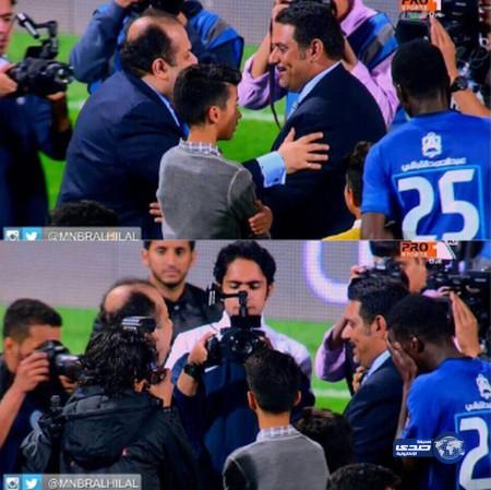 وجه السعد مع شبيه الريح بعد الفوز بكأس السوبر..