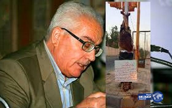 بالصور.. داعش يذبح عالم آثار سوري ويعلقه على عمود بالطريق