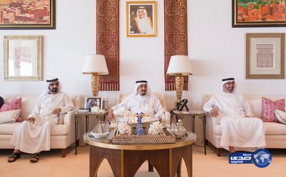 خادم الحرمين يستقبل نائب رئيس دولة الإمارات وسمو ولي عهد أبو ظبي