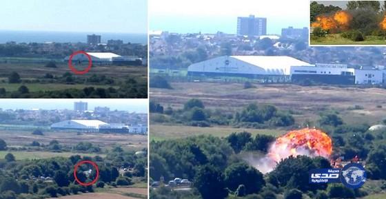 بالفيديو:مقتل 7 أشخاص بتحطم طائرة أثناء عرض جوي بإنجلترا