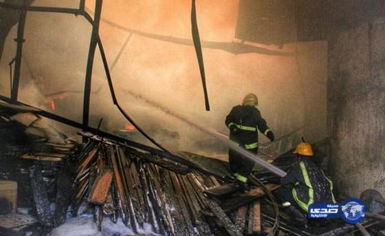 الدفاع المدني بالعاصمة المقدسة يسطر على حريق بمعمل خاص بالدهان والنجارة