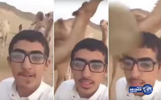 بالفيديو: عقوبة قاسية لشاب حاول التقاط سيلفي مع جمل