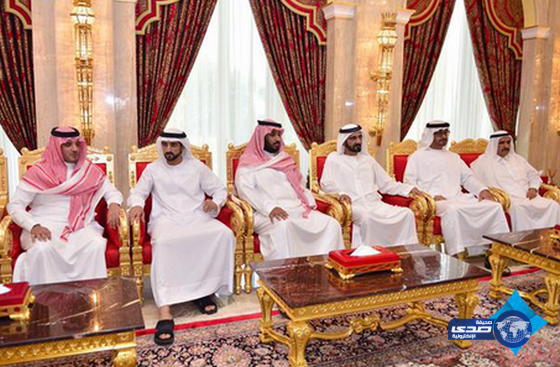 محمد بن راشد ومحمد بن زايد يتلقيان تعازي ولي ولي العهد السعودي