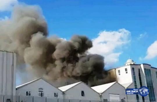 بالفيديو: اندلاع حريق هائل بأكبر مساجد لندن