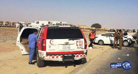 إصابة 6 أشخاص في حادث انقلاب على طريق خريص بالرياض