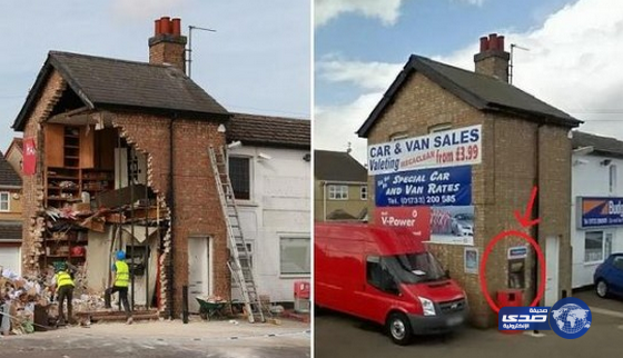 عصابة تسقط مبنى وهي تسرق الصرّاف الآلي (صور)