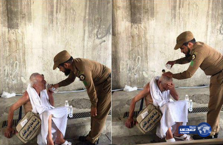 صورة رجل أمن تثير اعجاب المغردين..