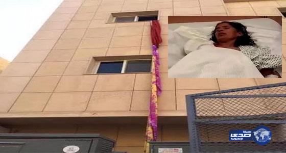 بالصور:العاملة المنزلية الهندية حاولت الهروب مع الشباك وسقطت على غرفة الكهرباء وبترت يدها