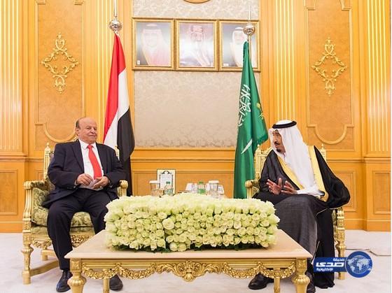 خادم الحرمين الشريفين يستقبل الرئيس اليمني