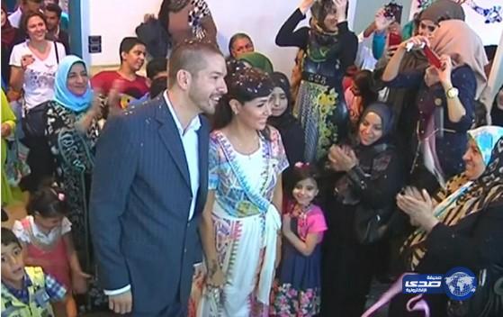بالفيديو: أردنيان يحتفلان بزفافهما وسط اللاجئين