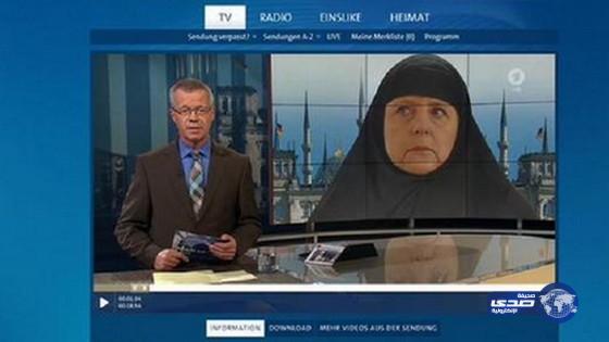 صورة لـ”ميركل” بالحجاب في برنامج تليفزيوني تثير جدلاً في ألمانيا