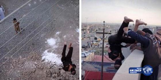بالصور:&#8221;داعش&#8221; يُلقي بـ 4 رجال من سطح مبنى مرتفع بالعراق
