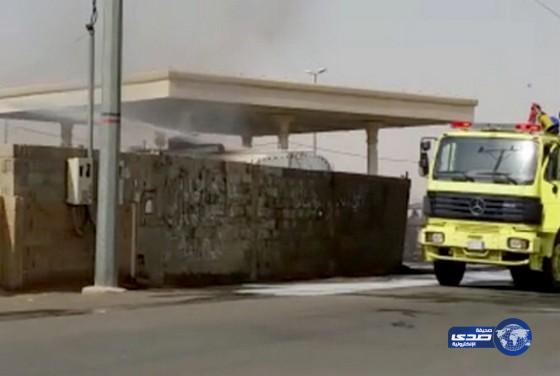 مدني حائل يخمد حريق اندلع في محطة وقود بالأحفر