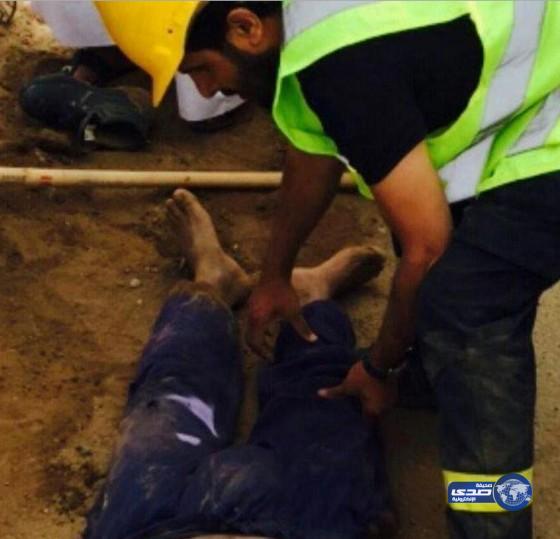 انهيار خزان خرساني تحت الإنشاء يصيب ٣ عمال بظهران الجنوب