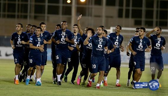 الهلال يؤدي مرانه الأخير بدون الكعبي