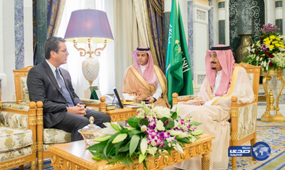 خادم الحرمين يستقبل مدير عام منظمة التجارة العالمية